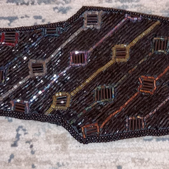 Nina Ricci Vintage Satin Beaded Cumberbund Waist Belts Nina Ricci Vintage Satin Beaded Cumberbund Waist Belts - www  main image 3
